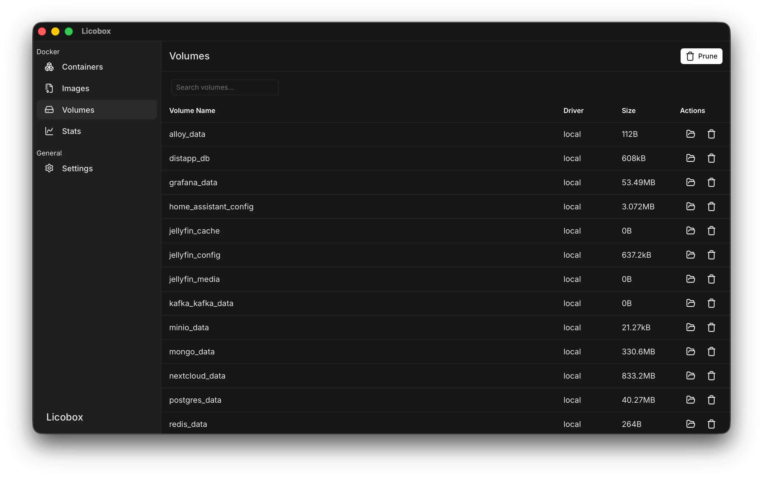 Docker volumes.